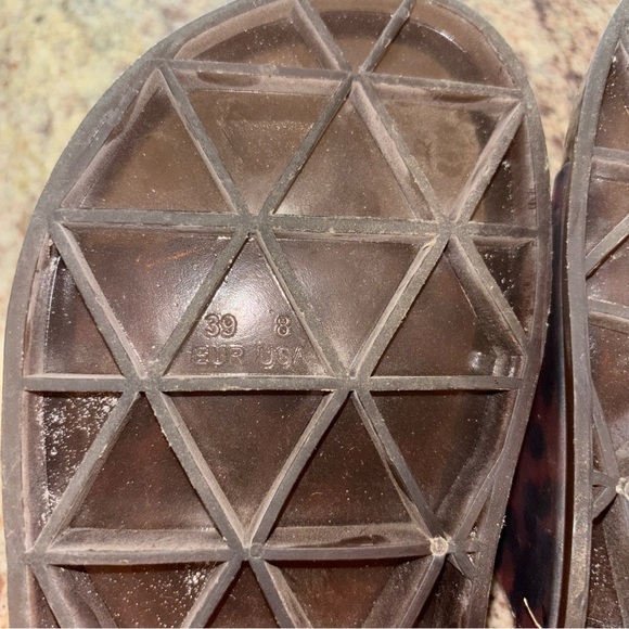 J. Crew Brown and Black Slide Sandals Sz 8 - Picture 4 of 7